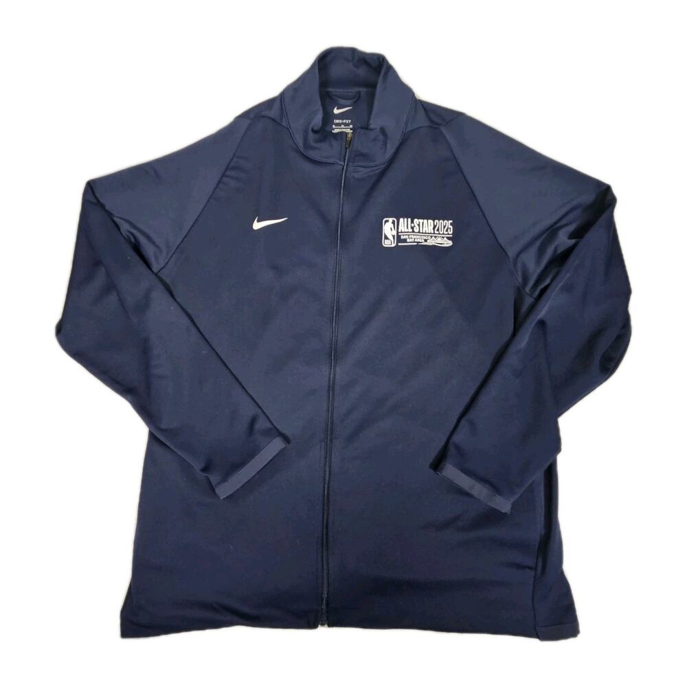 Nike NBA All Star 2025 Jacket Mens XL Blue Dri Fit Full Zip San Francisco